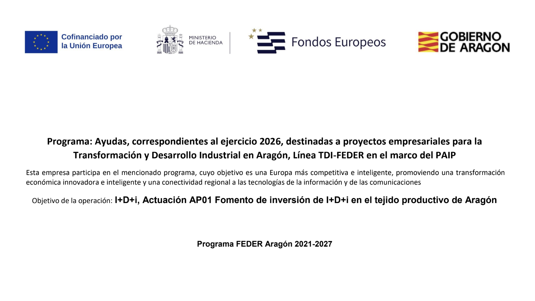 Programa: Ayudas, correspondientes al ejercicio 2026,